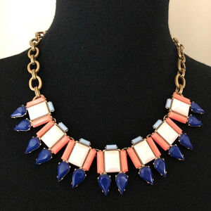 J Crew Gold Geo Statement Necklace Party Fashion